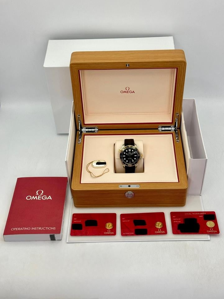 OMEGA Seamaster Diver 300M 42mm Two-Tone Black Dial Automatic Watch