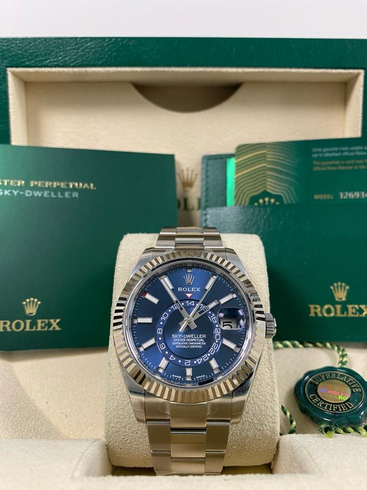 Rolex Sky-Dweller 326934 42mm Blue Dial Oyster Bracelet Automatic Watch