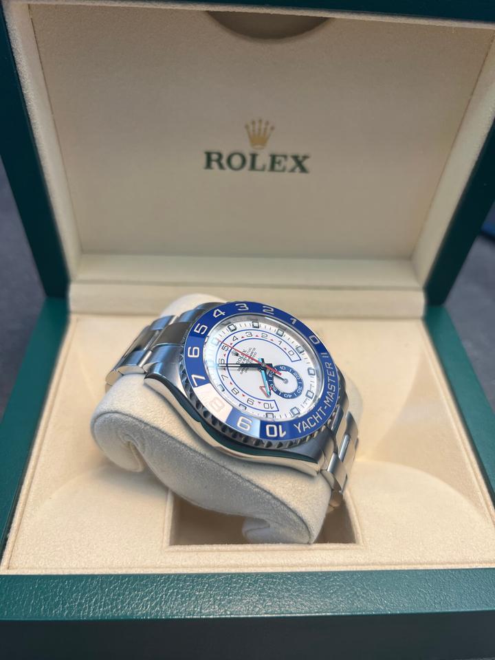 Rolex Yacht-Master II 116688 44mm 18K Yellow Gold White Dial Automatic Watch