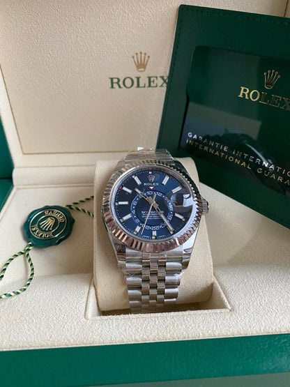 Rolex Sky-Dweller 326934 42mm Blue Dial Jubilee Bracelet Automatic Watch
