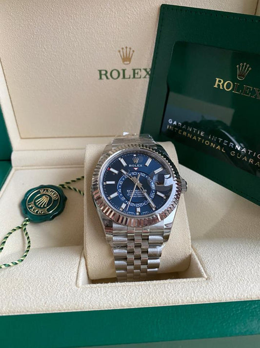 Rolex Sky-Dweller 326934 42mm Blue Dial Jubilee Bracelet Automatic Watch