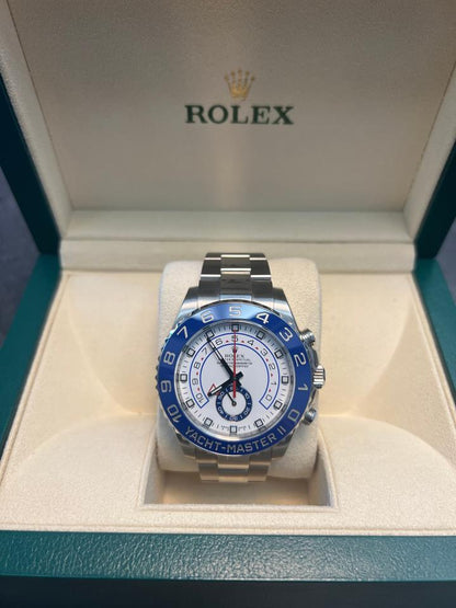 Rolex Yacht-Master II 116688 44mm 18K Yellow Gold White Dial Automatic Watch
