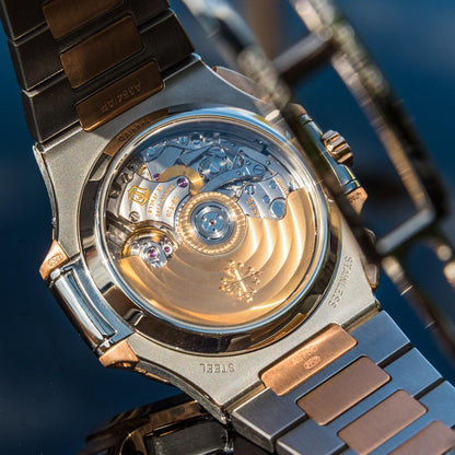 Patek Philippe Nautilus 5980/1AR-001 40.5mm Two-Tone Blue Dial Automatic Chronograph Watch