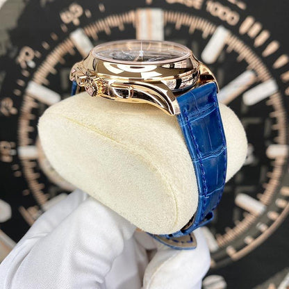 Patek Philippe Annual Calendar Chronograph 5905R-010 42mm Rose Gold Blue Dial Automatic Watch