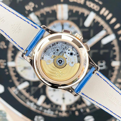 Patek Philippe Annual Calendar Chronograph 5905R-010 42mm Rose Gold Blue Dial Automatic Watch