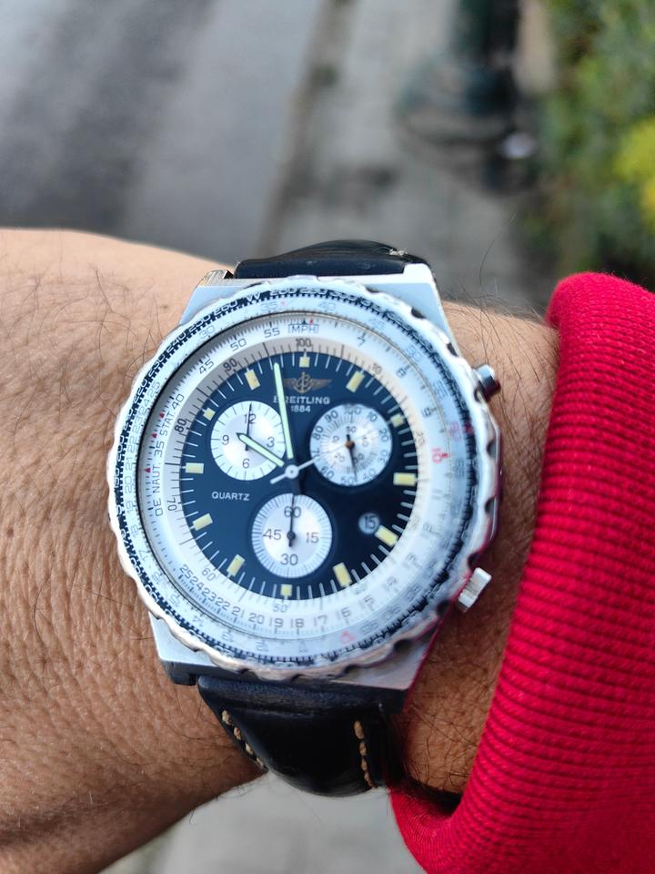 Breitling Jupiter Pilot A59028 42mm Black Dial Quartz Chronograph Watch