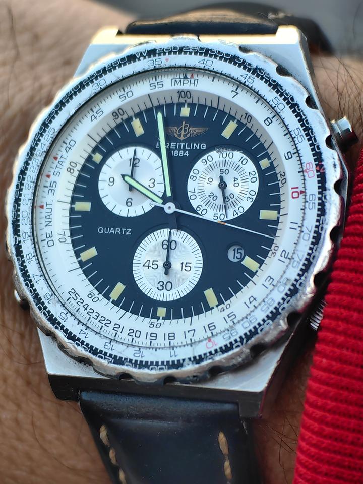 Breitling Jupiter Pilot A59028 42mm Black Dial Quartz Chronograph Watch