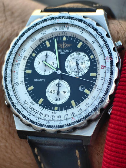 Breitling Jupiter Pilot A59028 42mm Black Dial Quartz Chronograph Watch