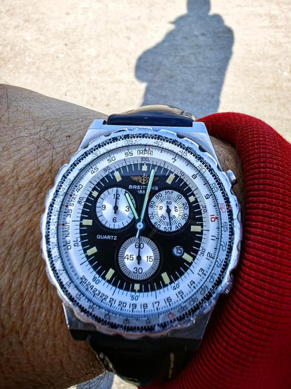 Breitling Jupiter Pilot A59028 42mm Black Dial Quartz Chronograph Watch