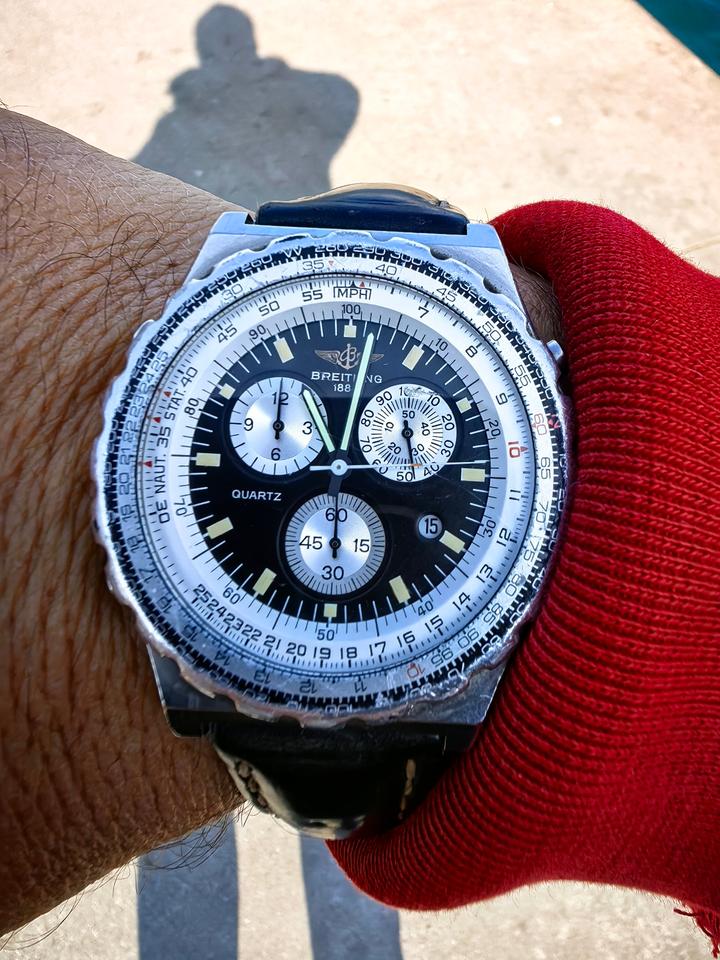 Breitling Jupiter Pilot A59028 42mm Black Dial Quartz Chronograph Watch