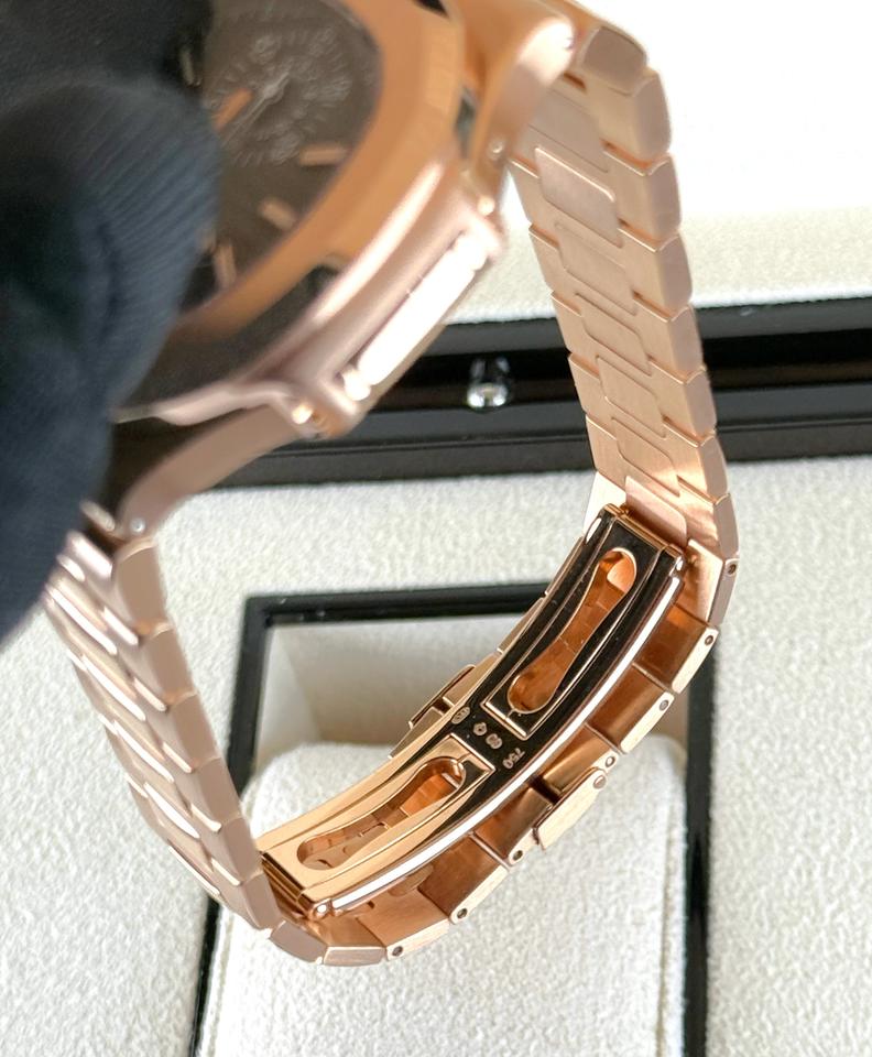 Patek Philippe Nautilus 5980/1R-001 40.5mm Rose Gold Brown Dial Automatic Chronograph Watch