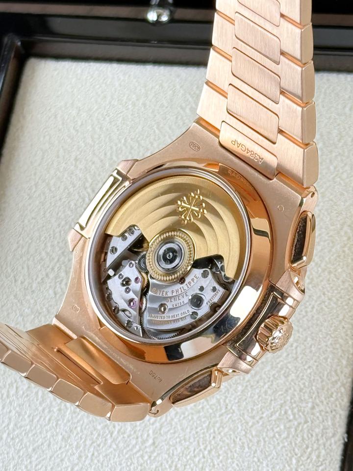 Patek Philippe Nautilus 5980/1R-001 40.5mm Rose Gold Brown Dial Automatic Chronograph Watch