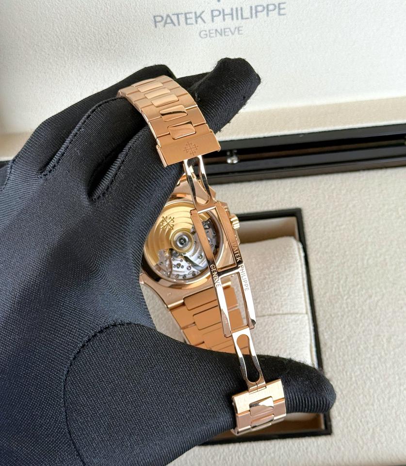 Patek Philippe Nautilus 5980/1R-001 40.5mm Rose Gold Brown Dial Automatic Chronograph Watch