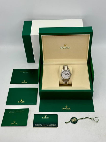 Rolex Day-Date 40 228239 40mm White Gold Meteorite Diamond Dial President Bracelet