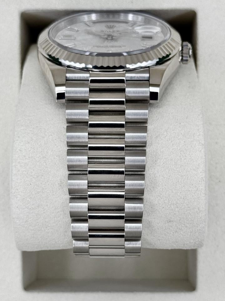 Rolex Day-Date 40 228239 40mm White Gold Meteorite Diamond Dial President Bracelet