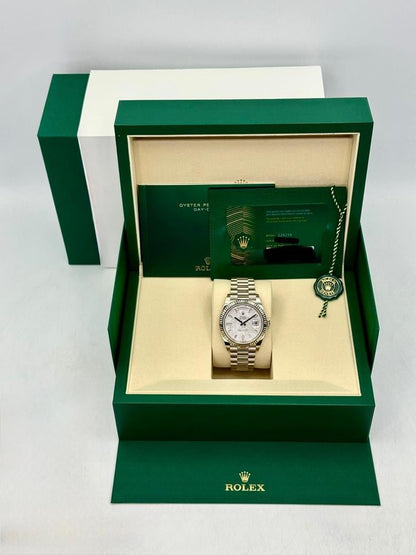 Rolex Day-Date 40 228239 40mm White Gold Meteorite Diamond Dial President Bracelet