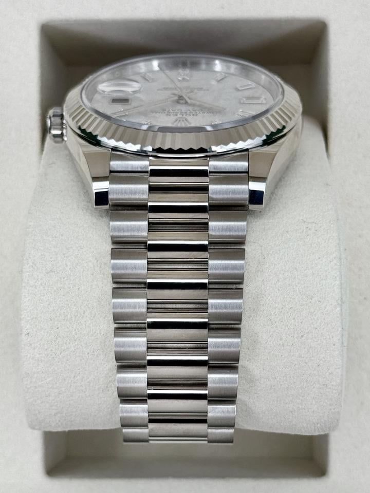 Rolex Day-Date 40 228239 40mm White Gold Meteorite Diamond Dial President Bracelet