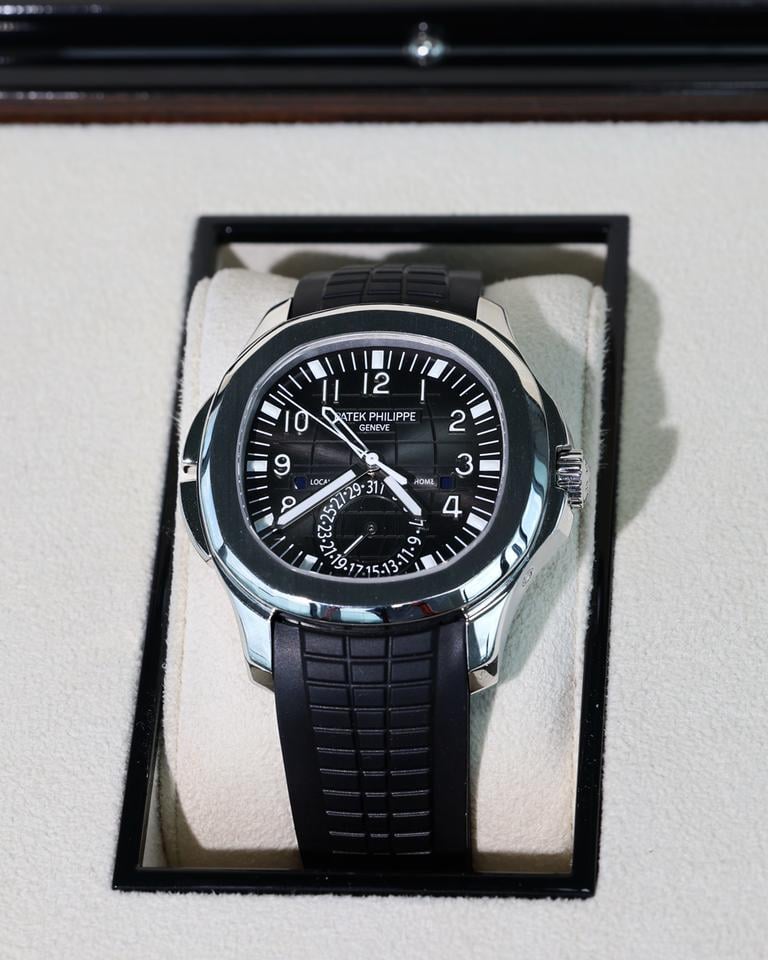 Patek Philippe Aquanaut Travel Time 5164A-001 40.8mm Stainless Steel Black Dial Automatic Watch