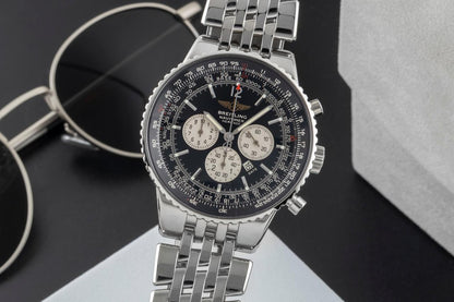 Breitling Navitimer Heritage A35350 42mm Black Dial Stainless Steel Automatic Chronograph Watch