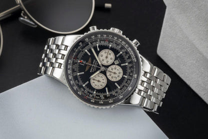 Breitling Navitimer Heritage A35350 42mm Black Dial Stainless Steel Automatic Chronograph Watch