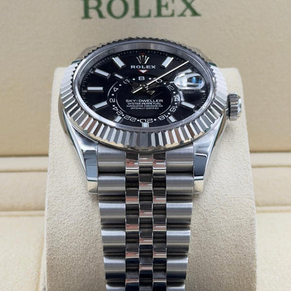 Rolex Sky-Dweller 326934 42mm Black Dial Jubilee Bracelet Automatic Watch
