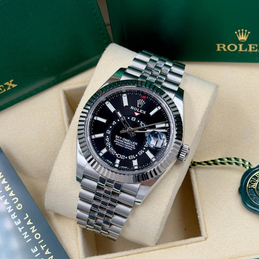 Rolex Sky-Dweller 326934 42mm Black Dial Jubilee Bracelet Automatic Watch