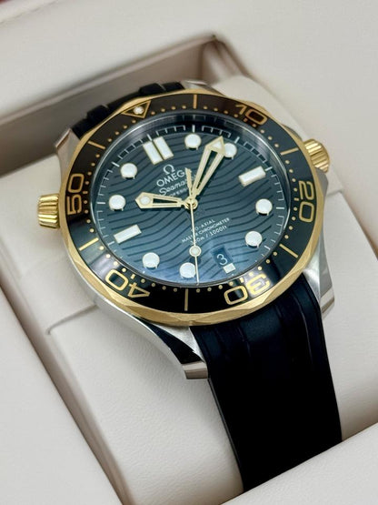 OMEGA Seamaster Diver 300M 42mm Two-Tone Black Dial Automatic Watch