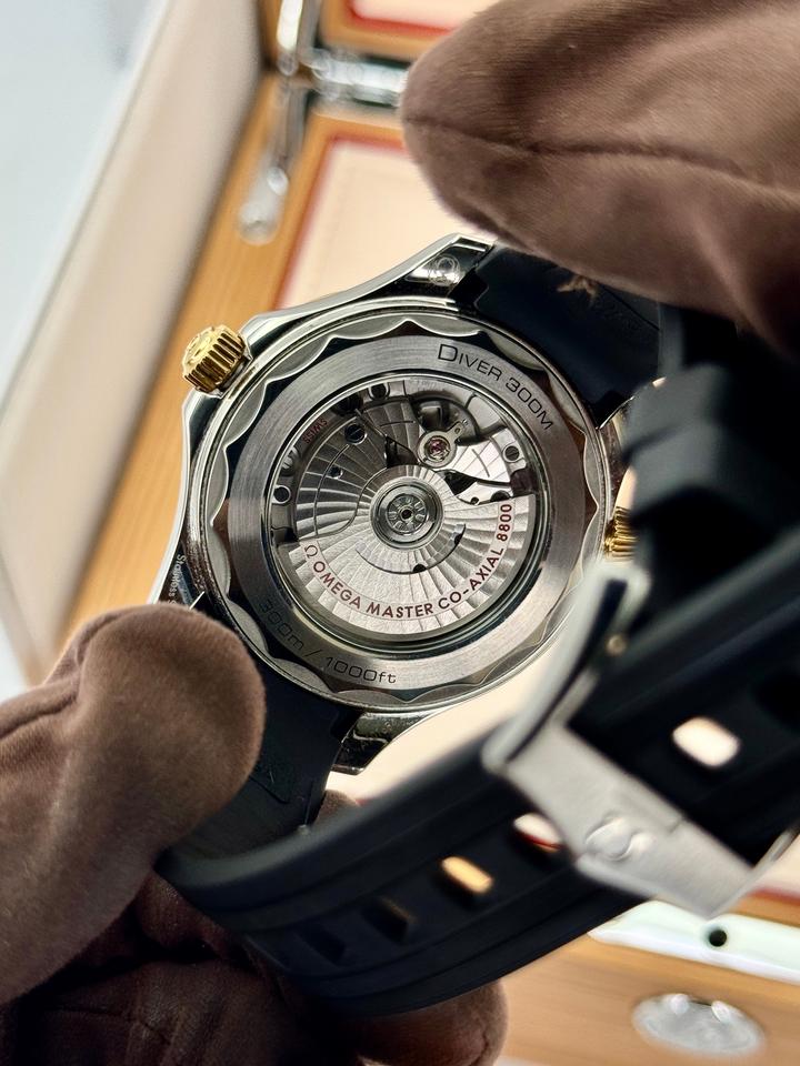 OMEGA Seamaster Diver 300M 42mm Two-Tone Black Dial Automatic Watch