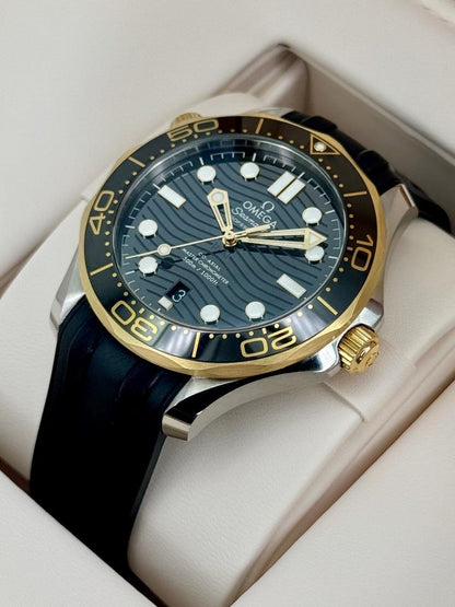OMEGA Seamaster Diver 300M 42mm Two-Tone Black Dial Automatic Watch