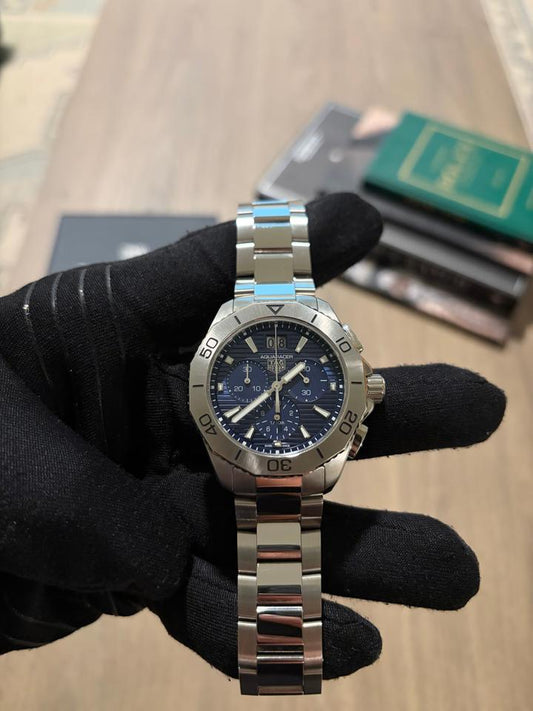 TAG Heuer Aquaracer CBP1113.BA0627 40mm Blue Dial Quartz Chronograph Watch