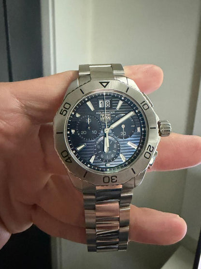 TAG Heuer Aquaracer CBP1113.BA0627 40mm Blue Dial Quartz Chronograph Watch