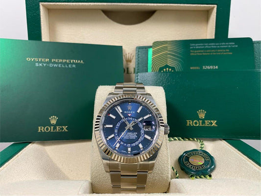 Rolex Sky-Dweller 326934 42mm Blue Dial Oyster Bracelet Automatic Watch