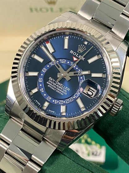 Rolex Sky-Dweller 326934 42mm Blue Dial Oyster Bracelet Automatic Watch