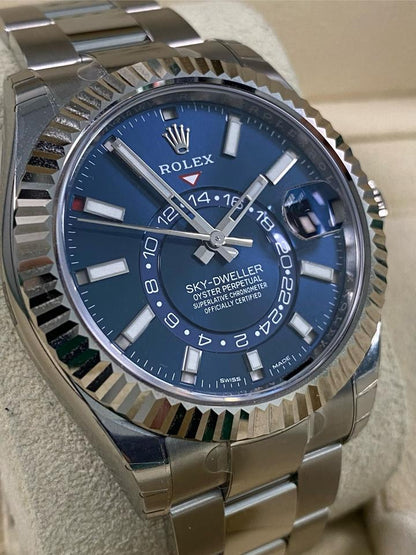 Rolex Sky-Dweller 326934 42mm Blue Dial Oyster Bracelet Automatic Watch