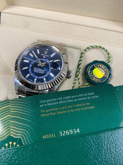 Rolex Sky-Dweller 326934 42mm Blue Dial Oyster Bracelet Automatic Watch
