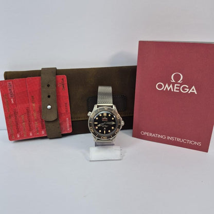 OMEGA Seamaster Diver 300M James Bond 007 42mm Titanium Black Dial Automatic Watch