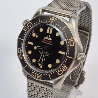 OMEGA Seamaster Diver 300M James Bond 007 42mm Titanium Black Dial Automatic Watch