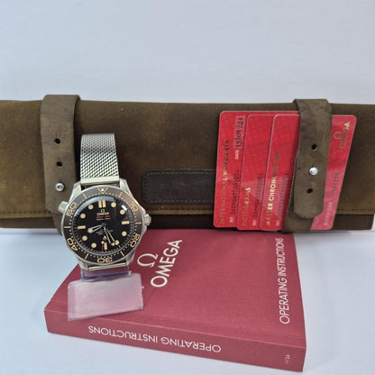 OMEGA Seamaster Diver 300M James Bond 007 42mm Titanium Black Dial Automatic Watch