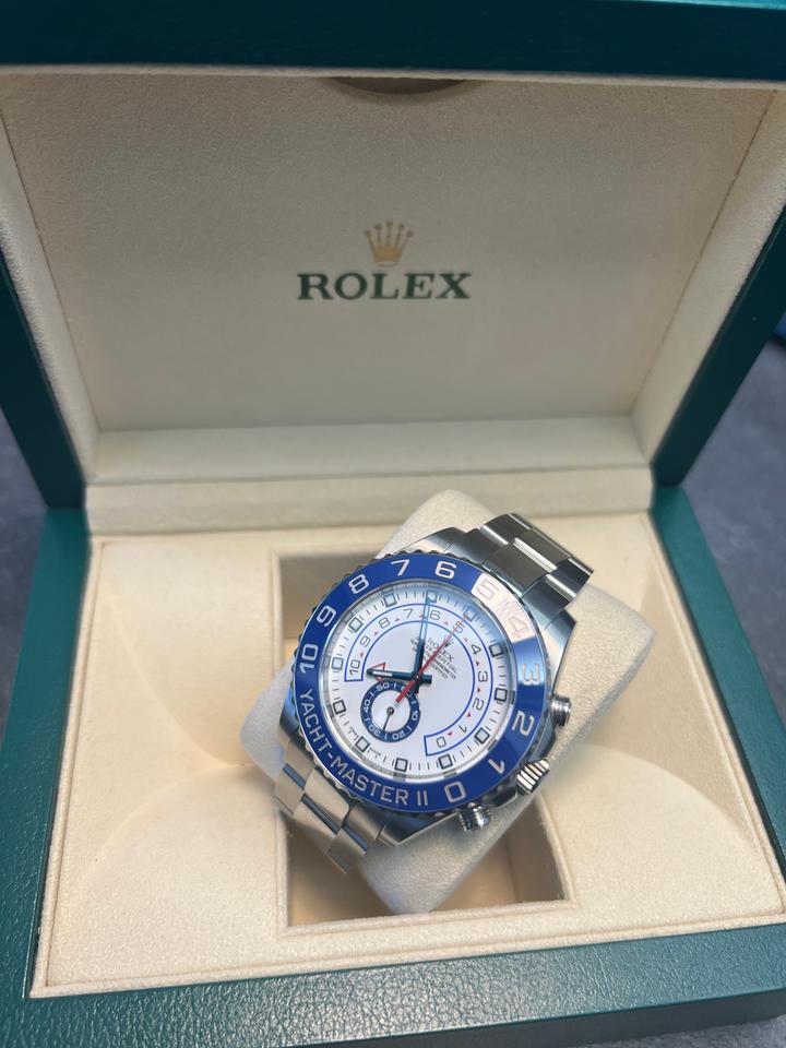 Rolex Yacht-Master II 116688 44mm 18K Yellow Gold White Dial Automatic Watch