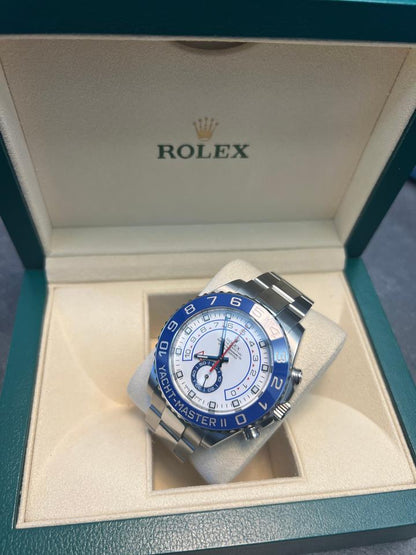 Rolex Yacht-Master II 116688 44mm 18K Yellow Gold White Dial Automatic Watch