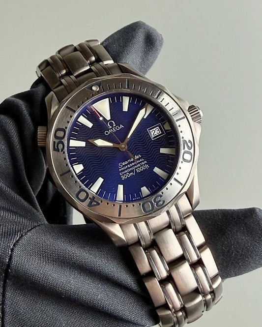 OMEGA Seamaster Diver 300M 2231.80.00 41mm Titanium Blue Dial Automatic Watch