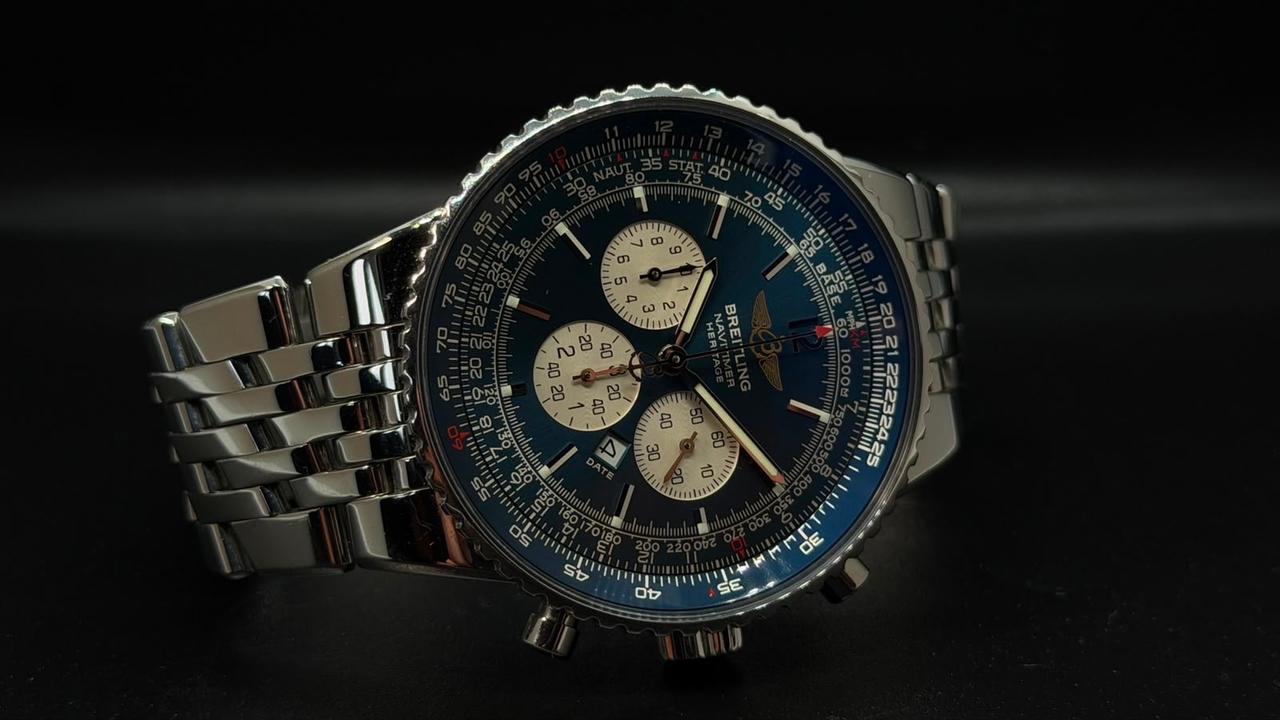 Breitling Navitimer Heritage A35350 43mm Blue Dial Automatic Chronograph Watch