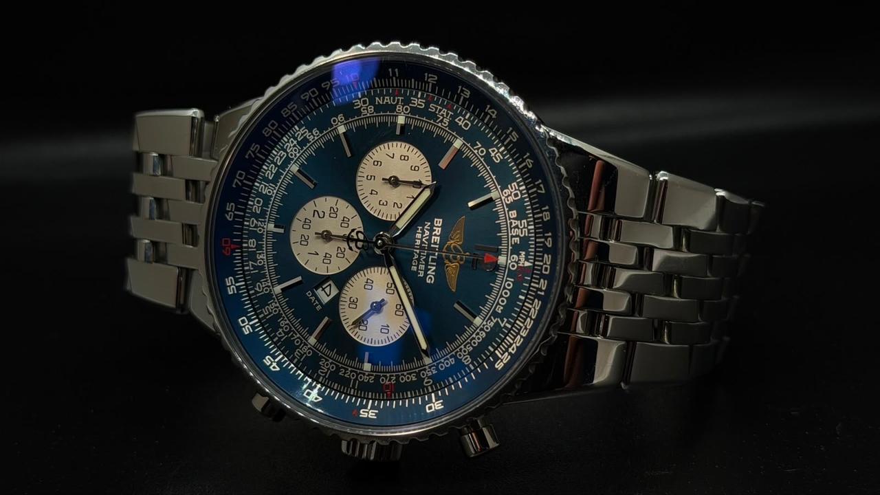 Breitling Navitimer Heritage A35350 43mm Blue Dial Automatic Chronograph Watch