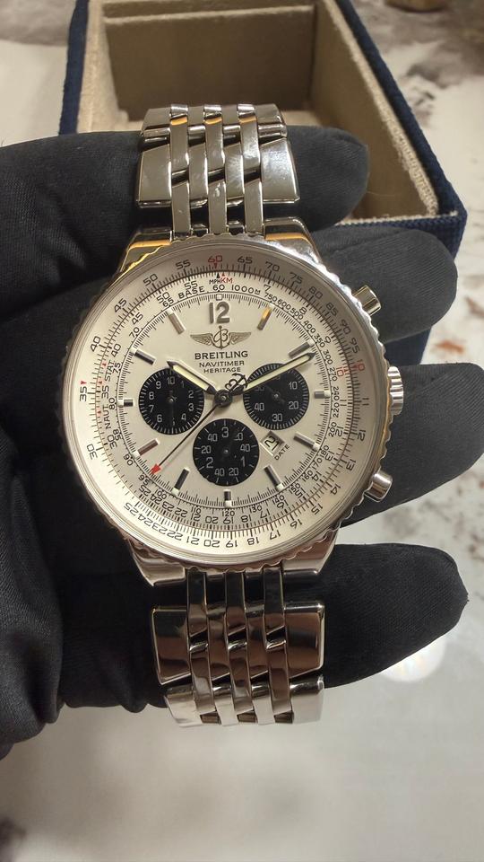 Breitling Navitimer Heritage A35350 43mm White Dial Automatic Chronograph Watch