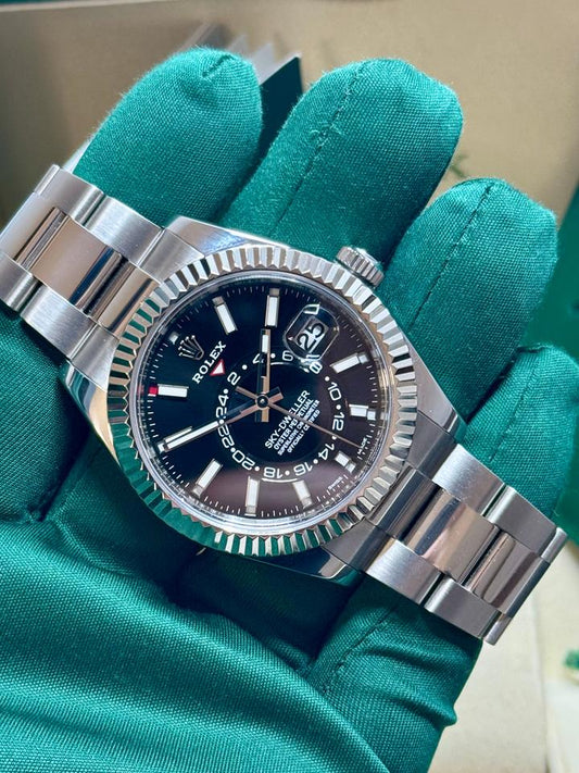 Rolex Sky-Dweller 326934 42mm Black Dial Stainless Steel Automatic Watch