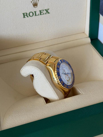 Rolex Yacht-Master II 116688 44mm 18K Yellow Gold White Dial Blue Cerachrom Bezel
