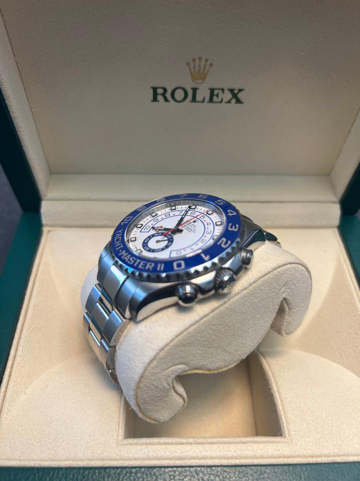 Rolex Yacht-Master II 116688 44mm 18K Yellow Gold White Dial Automatic Watch