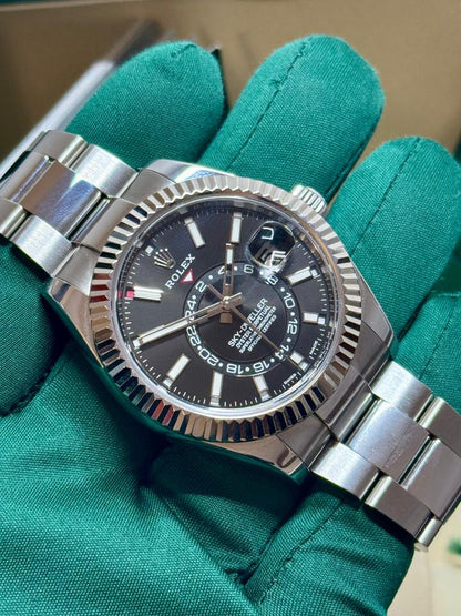 Rolex Sky-Dweller 326934 42mm Black Dial Stainless Steel Automatic Watch