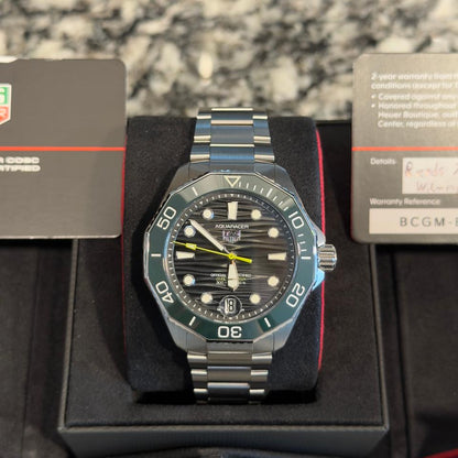 TAG Heuer Aquaracer Professional 300 Date WBP5116.BA0013 42mm Green Dial Automatic Watch