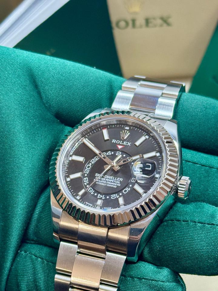 Rolex Sky-Dweller 326934 42mm Black Dial Stainless Steel Automatic Watch
